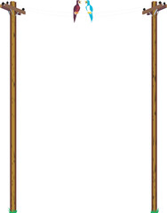 Birds Sitting On Electrical Wires