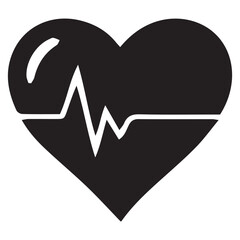 heart and heartbeat symbol