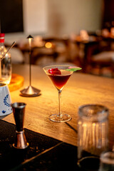 Elegant Martini Glass Cocktail with Citrus Twist