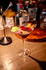 Elegant Martini Glass Cocktail with Citrus Twist
