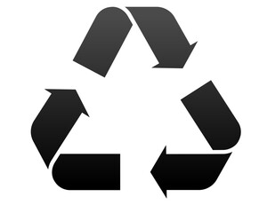 Dark Gradient Universal Recycling Symbol Vector Icon