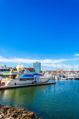 Lake with yachts on a sunny day in the marina of puerto vallarta jalisco