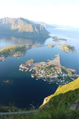 view of the sea from the mountain