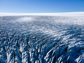 Beautiful glacier landscape in Norway, part of the Folgefonna glacier