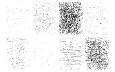 Obraz premium Grunge scratch textures set with distressed and rough patterns