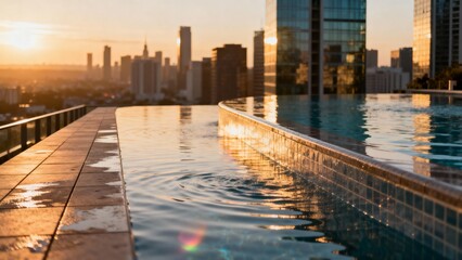 Sunset over the edge, the pool chronicles tales of elite relaxation