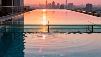 Infinity pool: water meets sky, luxury flows