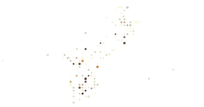 Abstract Dots Constructing the Guam Map Geographic Area