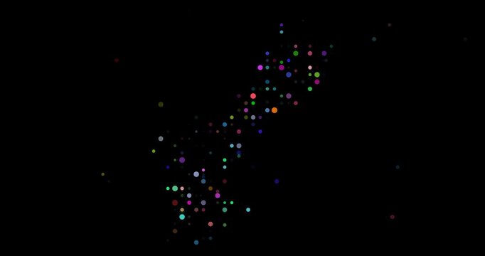 Dynamic Orbs Outlining the Guam Geographic Shape Video