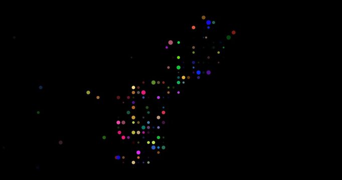 Particle Transition Animation Creating the Map of Guam