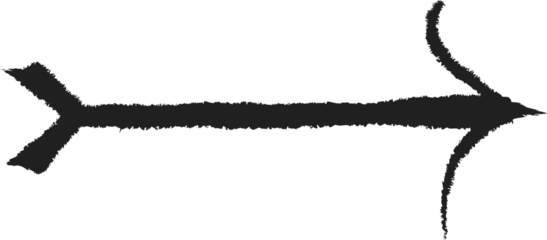 A simple black and white image showing a single arrow pointing to the right on a black background