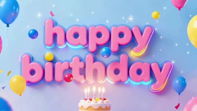 motion style happy birthday greetings