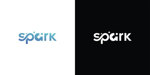 spark wordmark logo design template