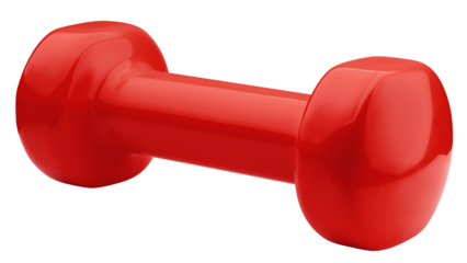 Dumbbell isolated on white background, full depth of field