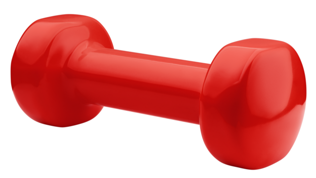 Dumbbell isolated on white background, full depth of field