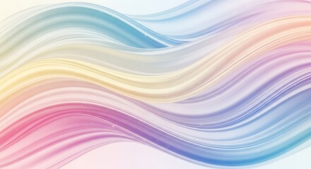 Abstract pastel waves flowing smoothly across the frame creating a soft and calming visual effect
