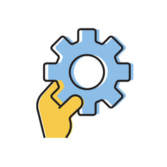 configuration. settings. configuration icons. repair. black and white icons. on a white background. vector. settings. fix the problem. find a solution. repair wizard.	