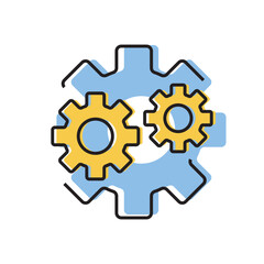 configuration. settings. configuration icons. repair. black and white icons. on a white background. vector. settings. fix the problem. find a solution. repair wizard.	