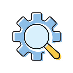 configuration. settings. configuration icons. repair. black and white icons. on a white background. vector. settings. fix the problem. find a solution. repair wizard.	