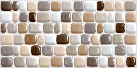 Elegant Taupe Ceramic Tile Texture Background Featuring a Seamless Pattern of Various Shades of Nail Polish in Artistic Arrangement Ideal for Design Projects