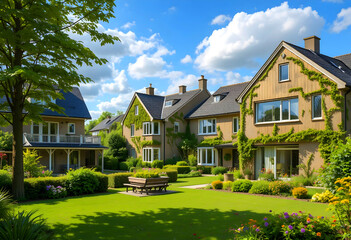 courtyards, eco-friendly and sustainable residential structures, and low-energy apartments.