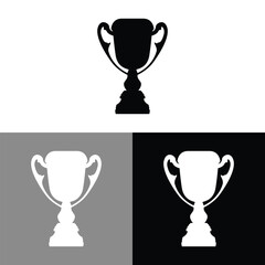Trophies for black and white sports championships 
