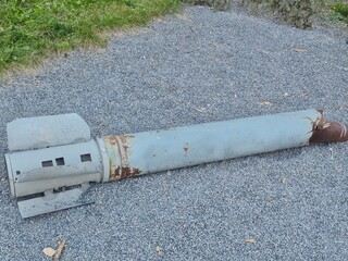 The body of the missile that the Russians are launching at civilians in Ukraine