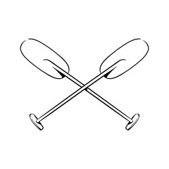 Crossed Paddles A Symbol of Rowing, Boating, and Teamwork in Graphic Design