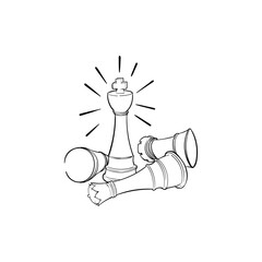 Chess King Victory A Symbol of Triumph and Strategy, Leading to Overcoming Opponents