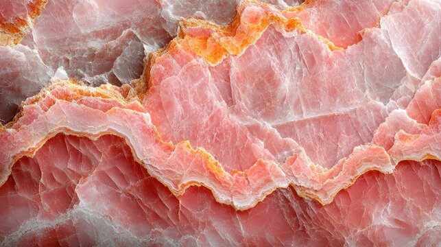 Pink marble stone slab surface showing abstract pattern creating a beautiful design for flooring and walling - Powered by Adobe