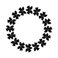 christmas wreath isolated on white background