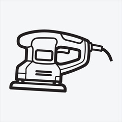 Line art Crapenter tool vector design