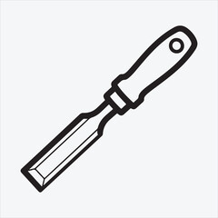Line art Carpenter tools Bottle vector design