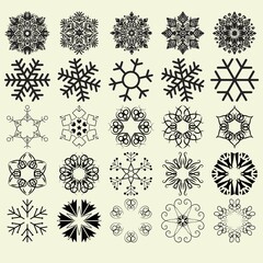 Snowflake Designs Winter Snowflake Patterns Frozen Snowflake Clipart Snowflake Icon Set Crystal Snowflake Illustrations Minimalist Snowflake Art Christmas Snowflake Graphics
