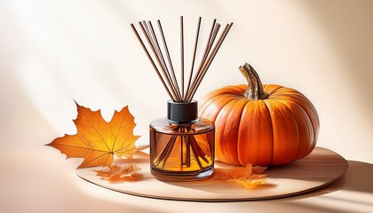 Pumpkin Scented Reed Diffuser Illustration