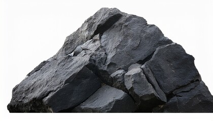 Dark Grey Textured Volcanic Rock Cutout With Transparent