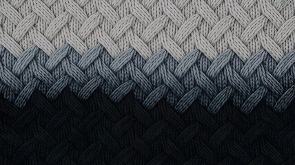 Close up of a textured woven fabric with a gradient color scheme