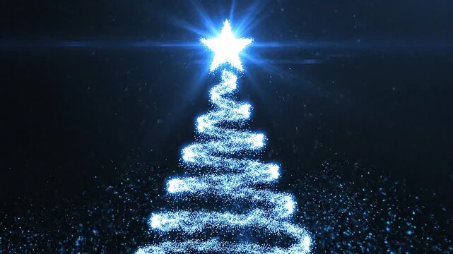 Christmas firework in the form of a fir-tree
