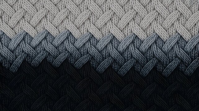 Close up of a textured woven fabric with a gradient color scheme