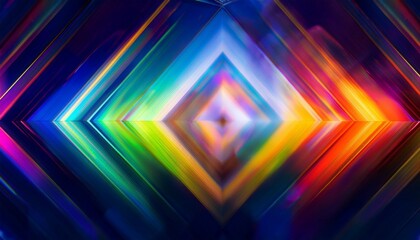 Beautiful Prismatic Light Prism Diamond Abstract Background With Rainbow Colors New Quality Universal Joyful Colorful Stock Image Illustration Wallpaper Design Generative Ai
