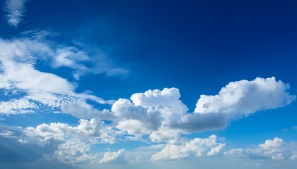 Beautiful Sky With White Clouds And Blue Sky Background
