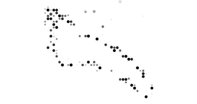 Generative Graphic of the Kiribati Map Silhouette