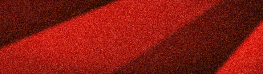 Fototapeta premium Intense wide abstract background in vibrant red and deep burgundy tones. Grainy texture and dramatic shadow folds make it a powerful 4K backdrop for design and promotion banner