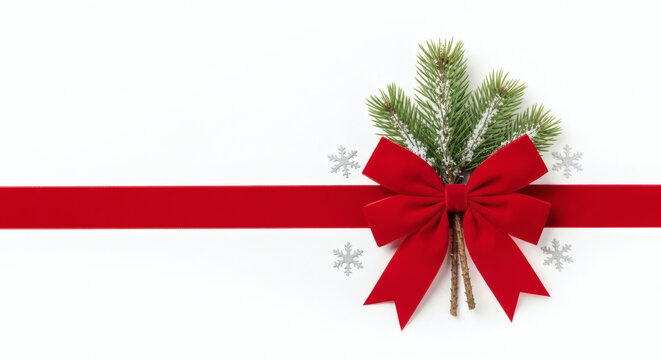 red bow on a white background