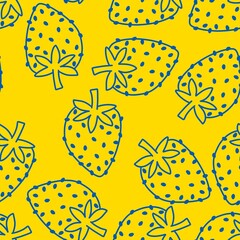 Summer fruits seamless strawberries pattern for wrapping paper and fabrics and kids clothes print and fashion textiles