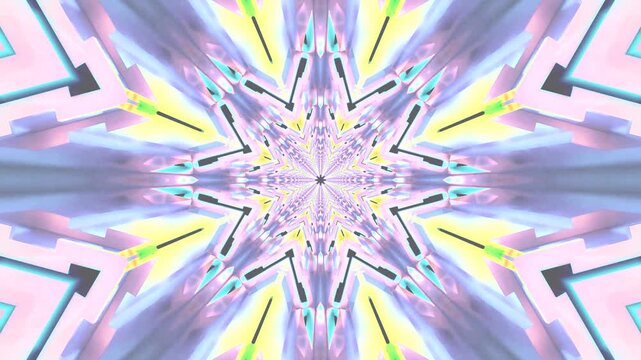 Vibrant tunnel video loop creates an immersive visual experience in colorful patterns and shapes