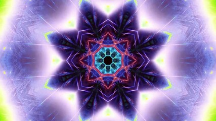 Intricate tunnel video vj loop creates seamless visual experience with colorful patterns and shapes
