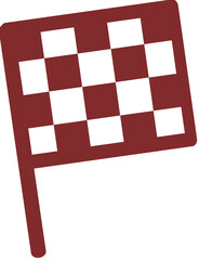 Finish Flag Checkered Vector Line Icon - SVG