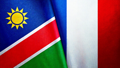 フランスの国旗とナミビアの国旗(France Flag & Namibia flag.)
