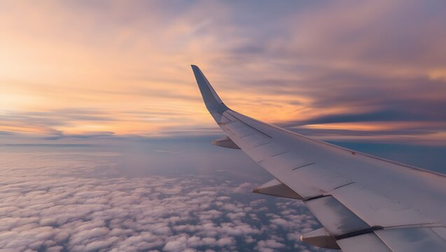 Breathtaking view through airplane window